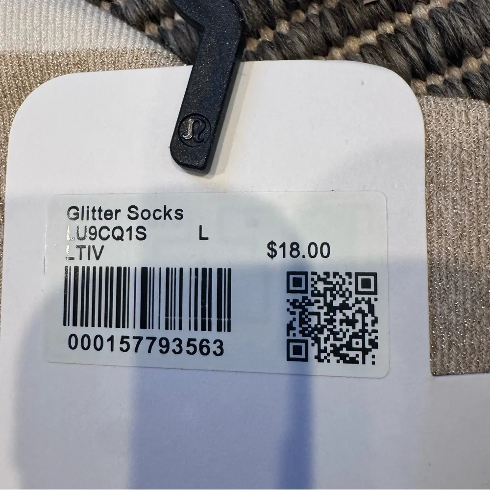 lululemon Glitter  Socks Quarter Length
